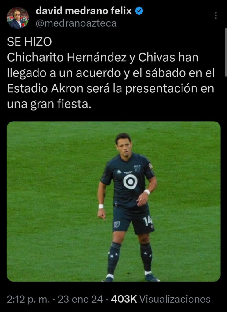 Chicharito regreso Chivas