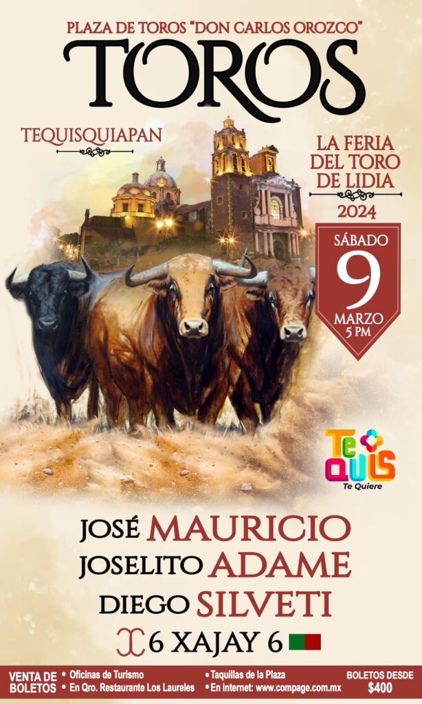 HACEN OFICIAL CARTEL PARA LA FERIA DEL TORO EN TEQUISQUIAPAN