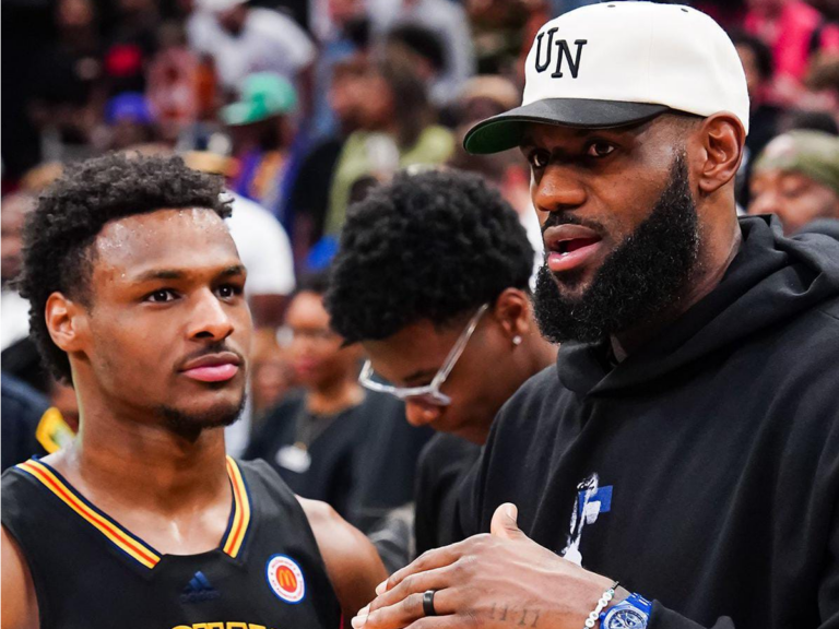 ¡Padre e hijo jugarán juntos! Bronny James es elegido por los Lakers