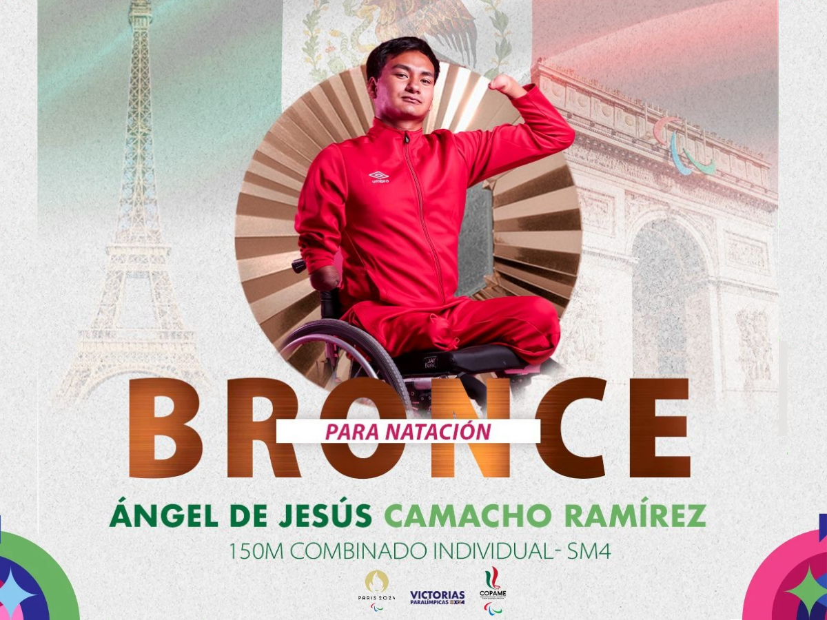 Quinto bronce para México, Ángel Camacho terminó tercero en para natación