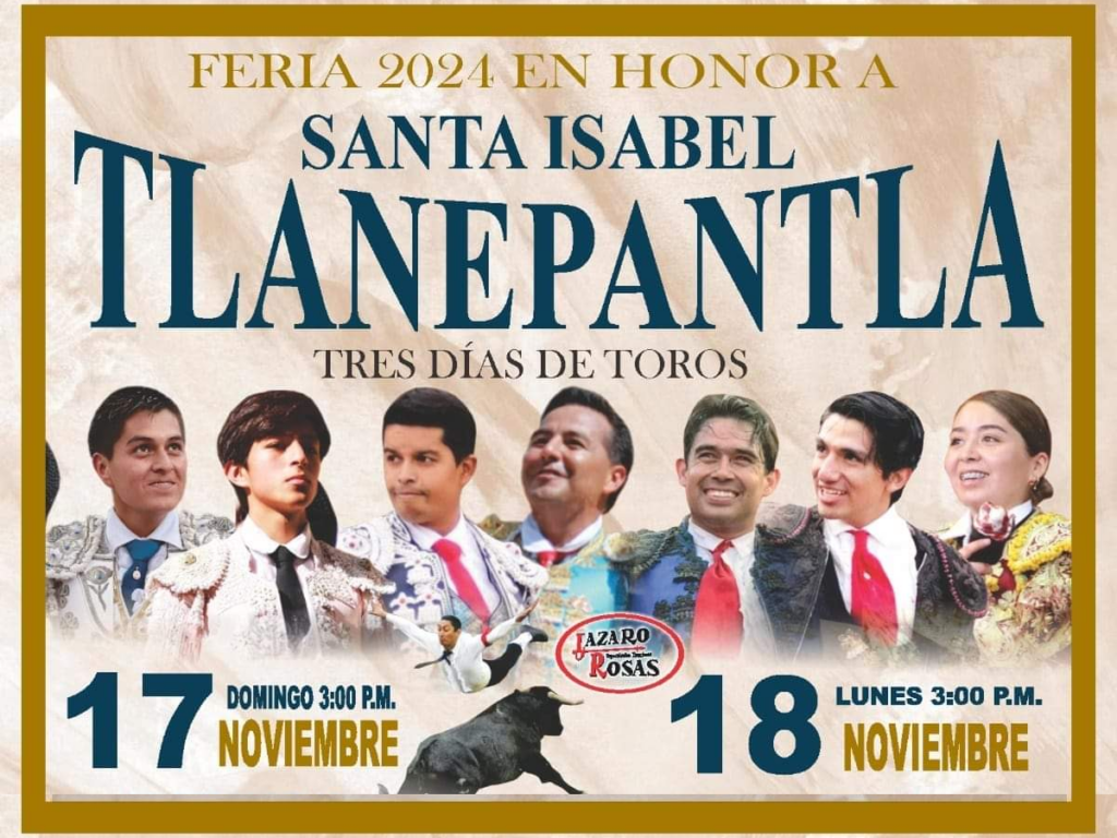 Cartel de la Feria Taurina Santa Isabel Tlalnepantla, Puebla 2024