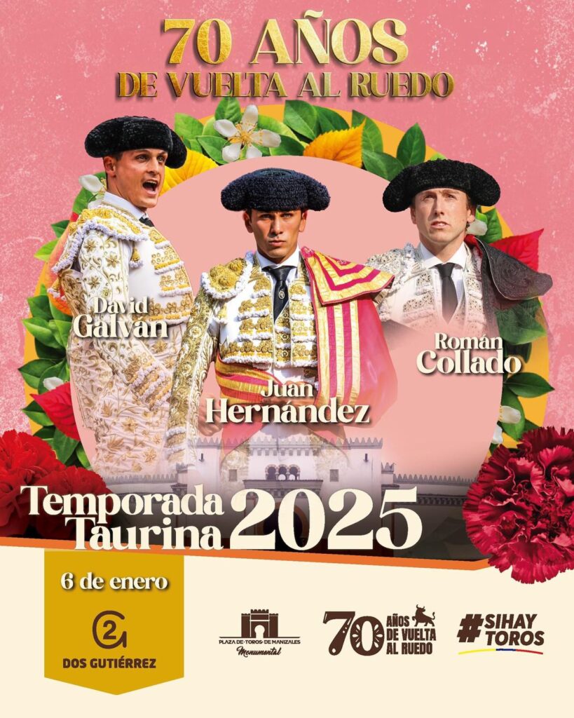 Corrida del 6 de enero en Manizales con Román Collado y David Galván