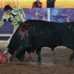 Angelino de Arriaga en la tradicional corrida de Tlaxcala