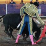 Angelino de Arriaga en la tradicional corrida de Tlaxcala