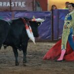 Angelino de Arriaga en la tradicional corrida de Tlaxcala