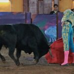 Arturo Saldívar en la tradicional corrida de Tlaxcala