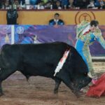 Arturo Saldívar en la tradicional corrida de Tlaxcala