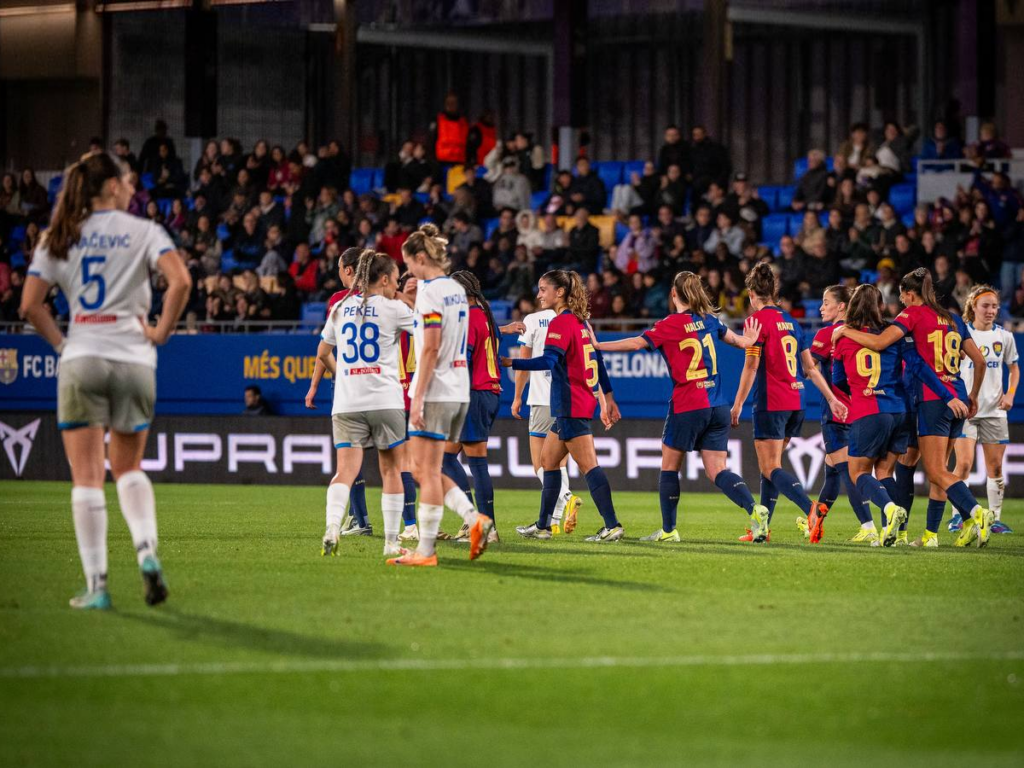 ¡Nueva goleada! Barcelona femenil anotó 7 goles en su victoria ante el Sankt Pölen