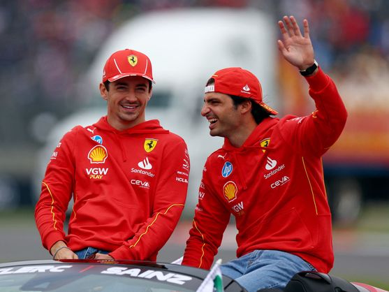 Carlos Sainz en el podio del Gran Premio de Las Vegas.