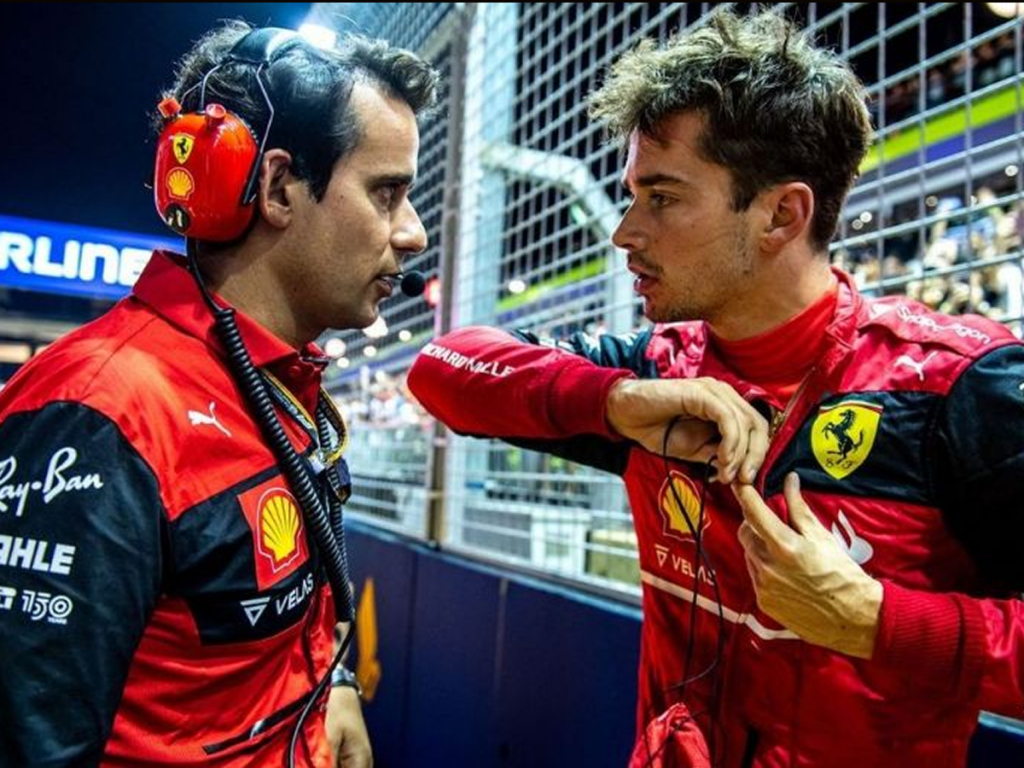 Charles Leclerc batalla en Las Vegas con estrategia complicada.