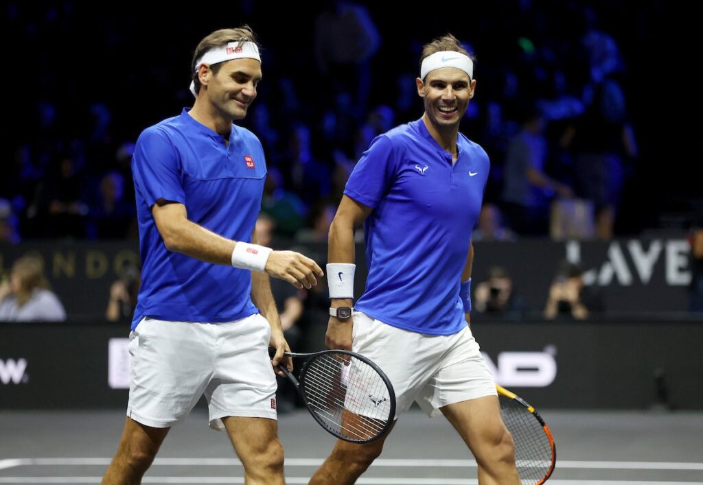 Federer y Nadal en la Laver Cup 2022/Imagen: X (@LaverCup)