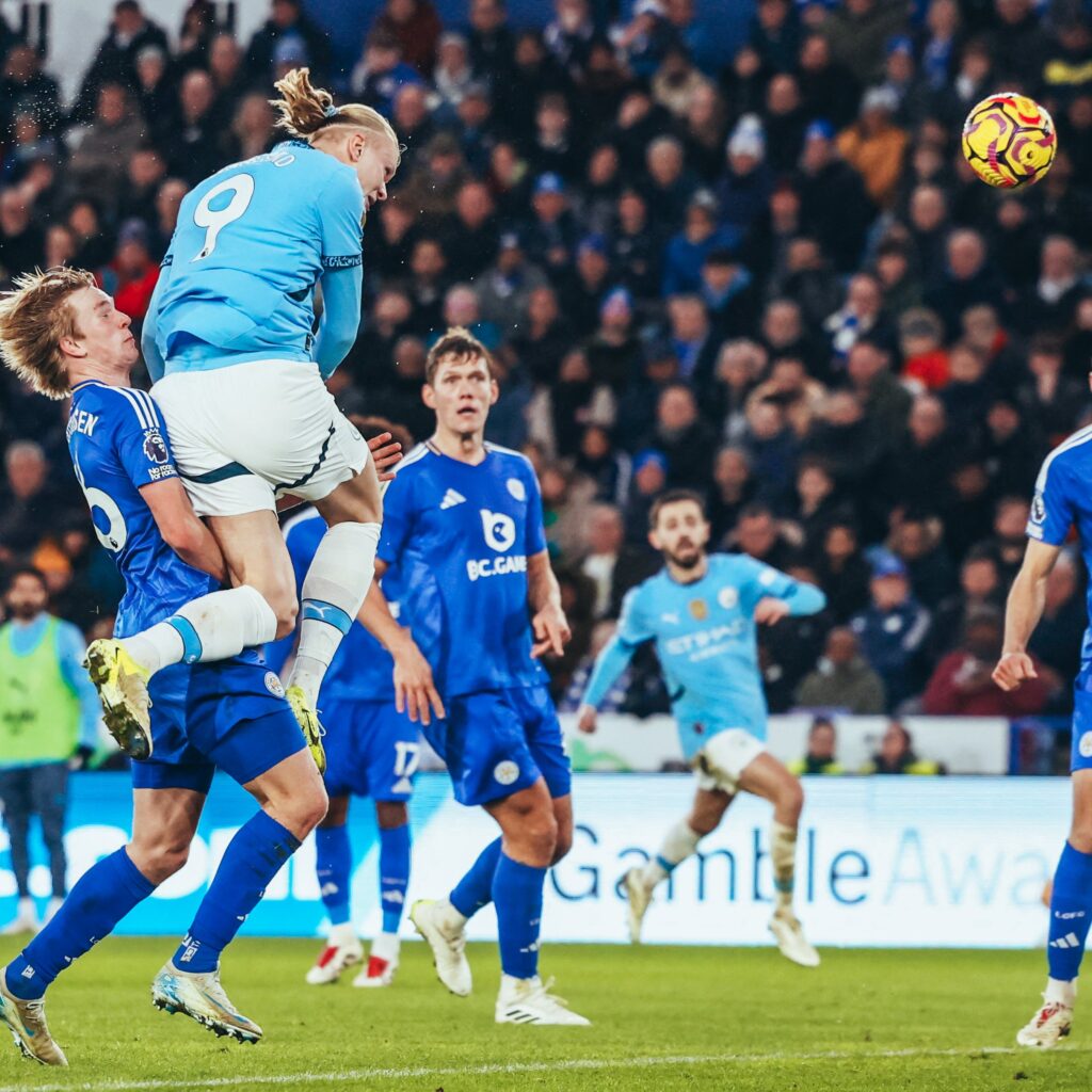 Haaland anotó de cabeza/Imagen: X (@ManCity)