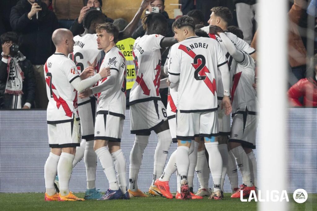 Rayo Vallecano celebra gol/Imagen: X (@RayoVallecano)