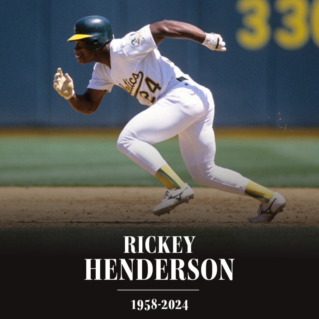 Rickey Henderson/Imagen: X (@Athletics)