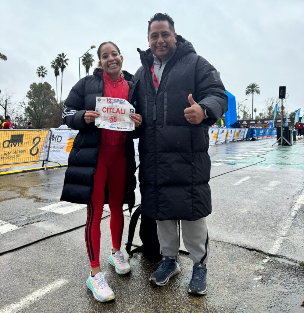 Citlali Cristian en el Medio Maratón de Sevilla/Imagen: CONADE