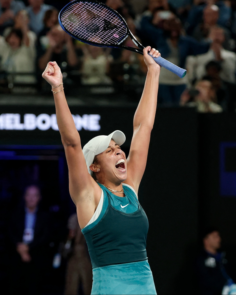 Keys no contuvo la emoción tras ganar/Imagen: X (@AustralianOpen)