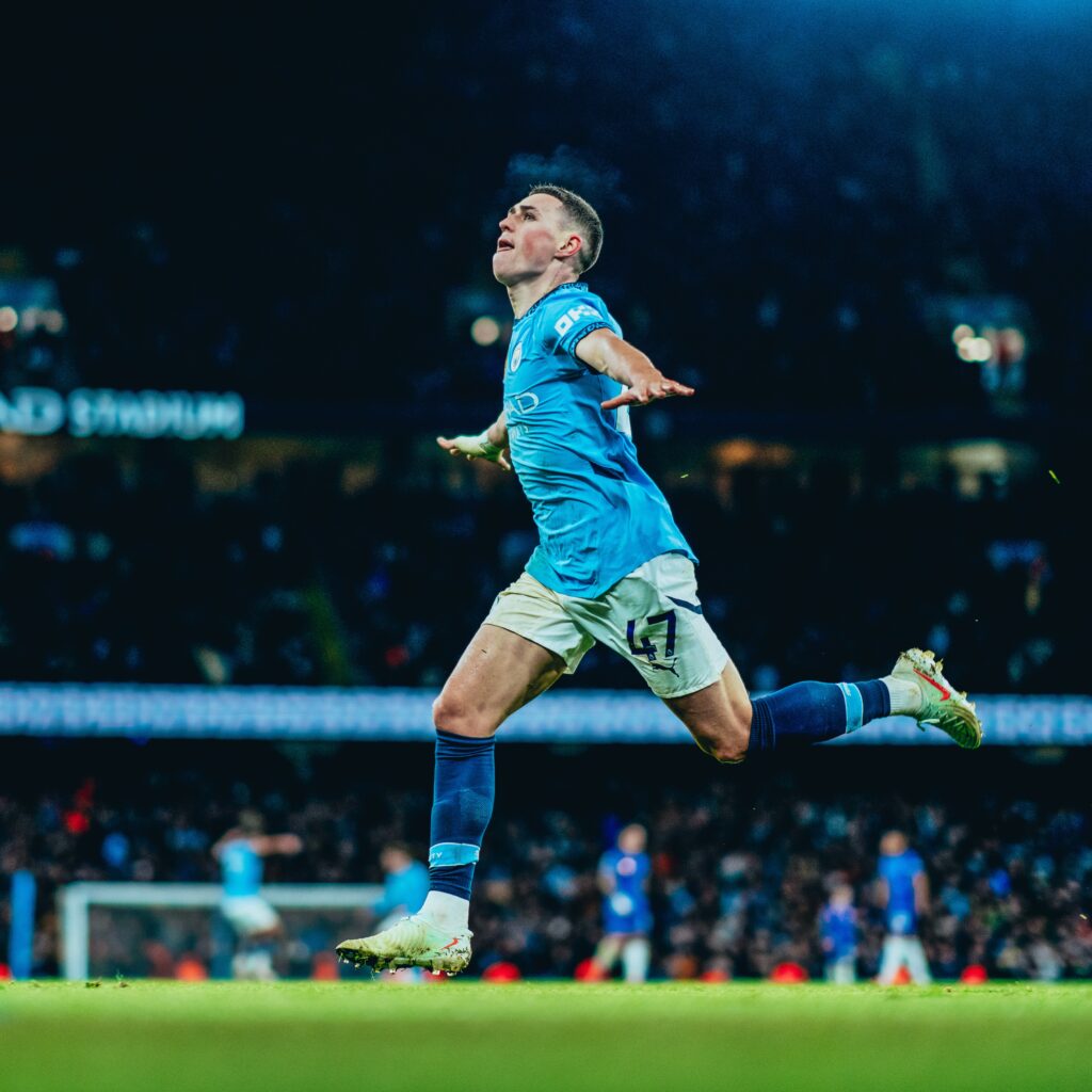 Phil Foden celebrando el 3-1/Imagen: X(@ManCity)