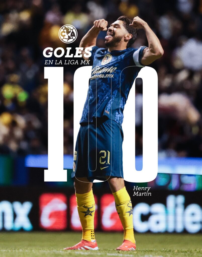 100 goles de Henry Martín/Imagen: X (@ClubAmerica)