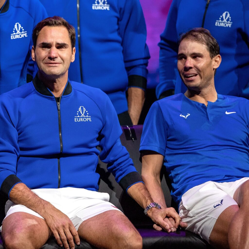 Federer y Nadal lloran en el retiro del suizo/Imagen: X (@LaverCup)