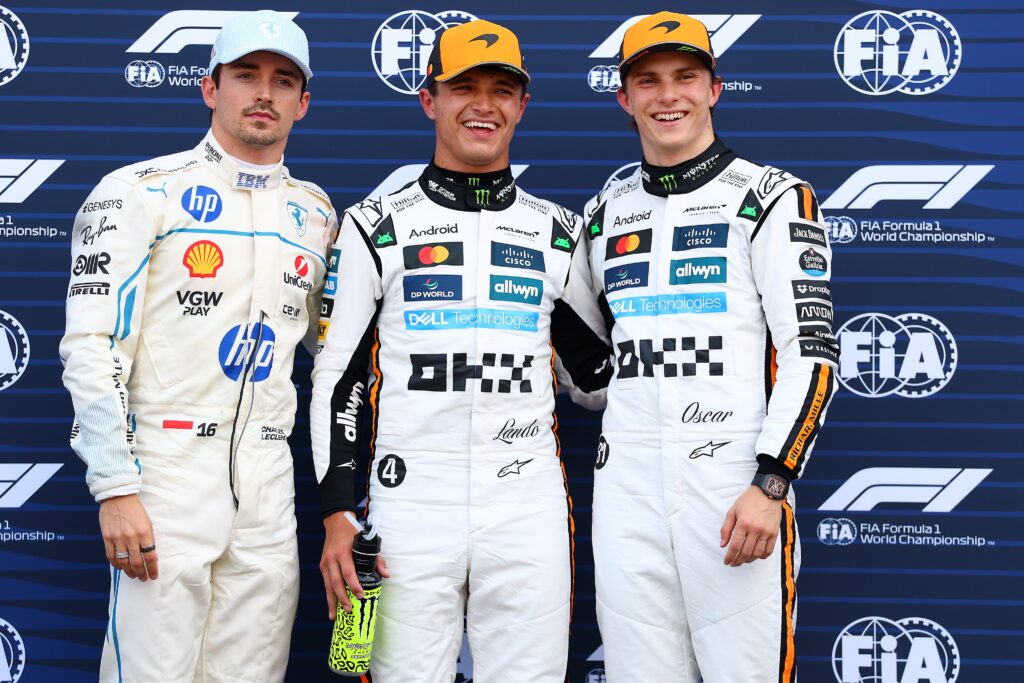 El top 3 de salida en Mónaco/Imagen: X (@F1)