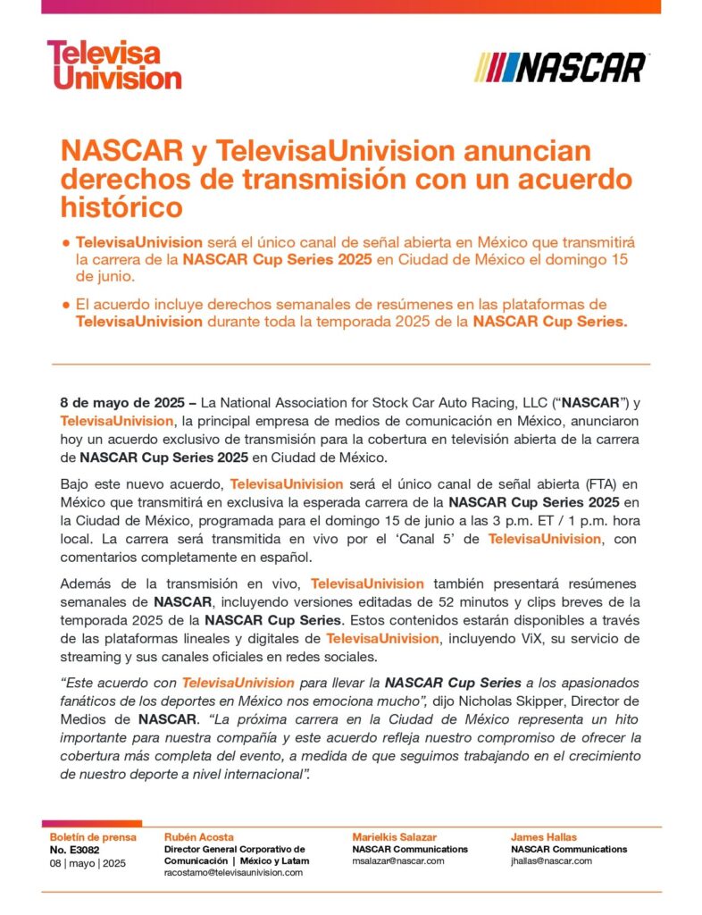 IMAGEN X, @NASCARMexico_
