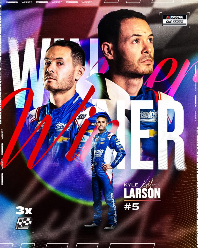 Larzon consiguió su tercera victoria de la campaña/Imagen: X (@NASCAR)