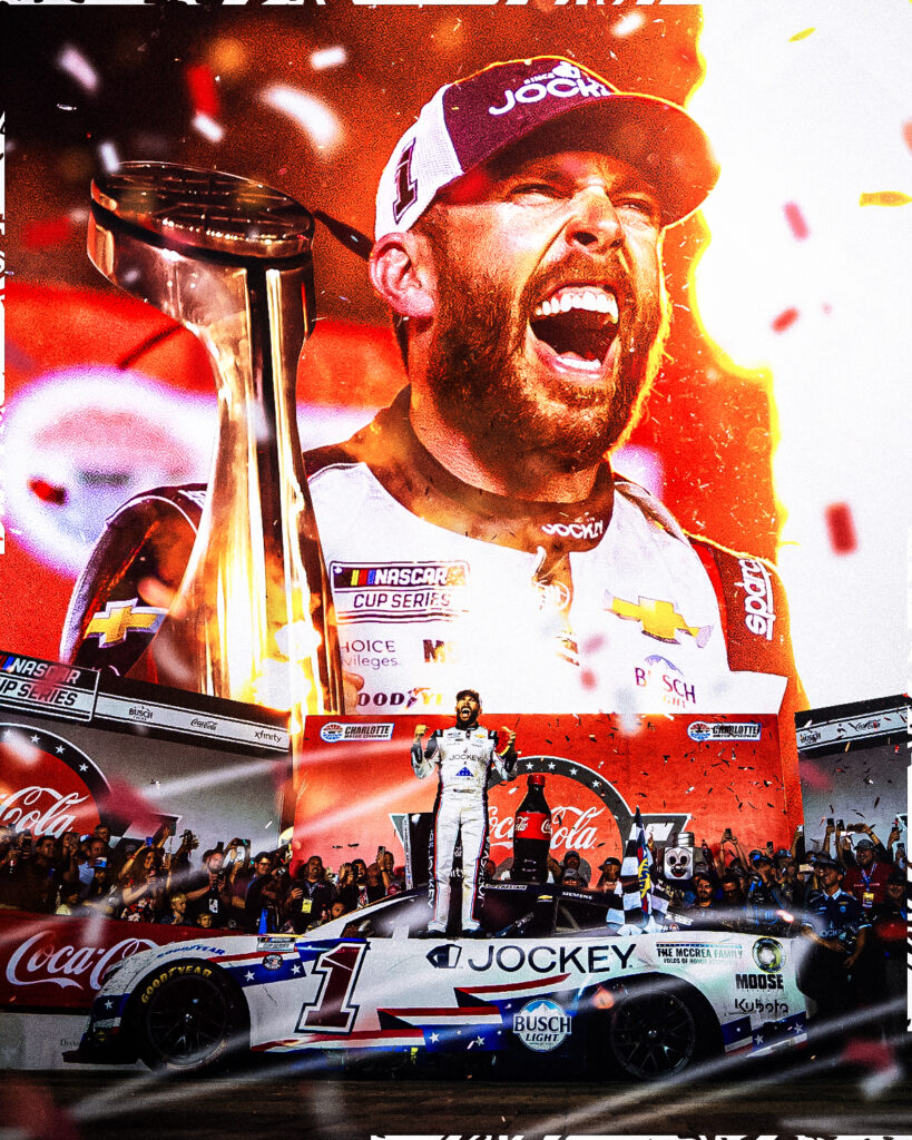 Primera victoria en la temporada para Chastain/Imagen: X (@NASCAR)