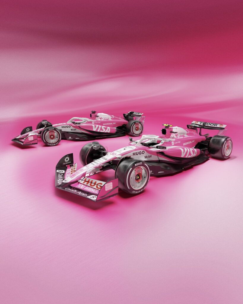 Racing Bulls apuesta por el rosa/Imagen: X (@visacashapprb)