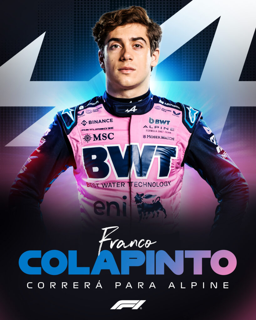 Una prueba de cinco carreras para Franco/Imagen: X (@F1)