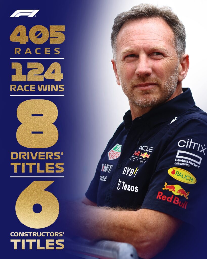 14 títulos en 20 años para Horner/Imagen: X (@F1)