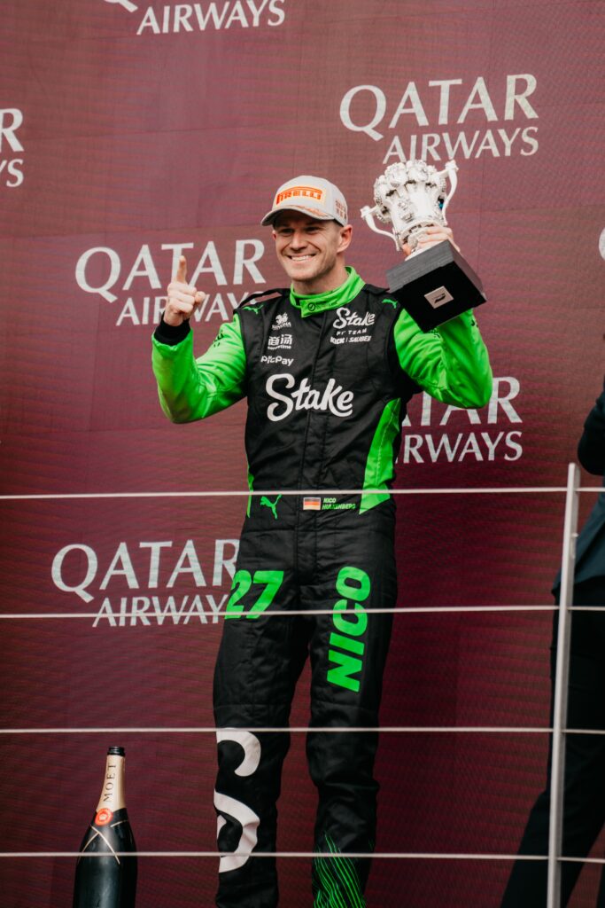 Primer podio para Hülkenberg tras 15 años/Imagen: X (@stakef1team_ks)