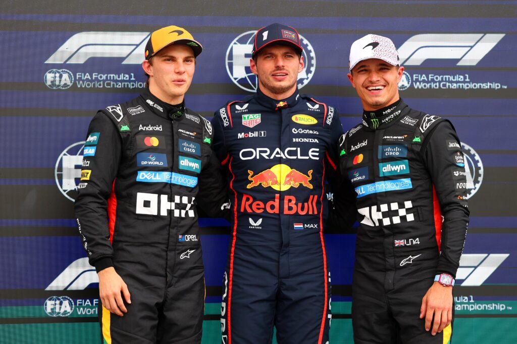 Top 3 de salida en Silverstone/Imagen: X (@F1)