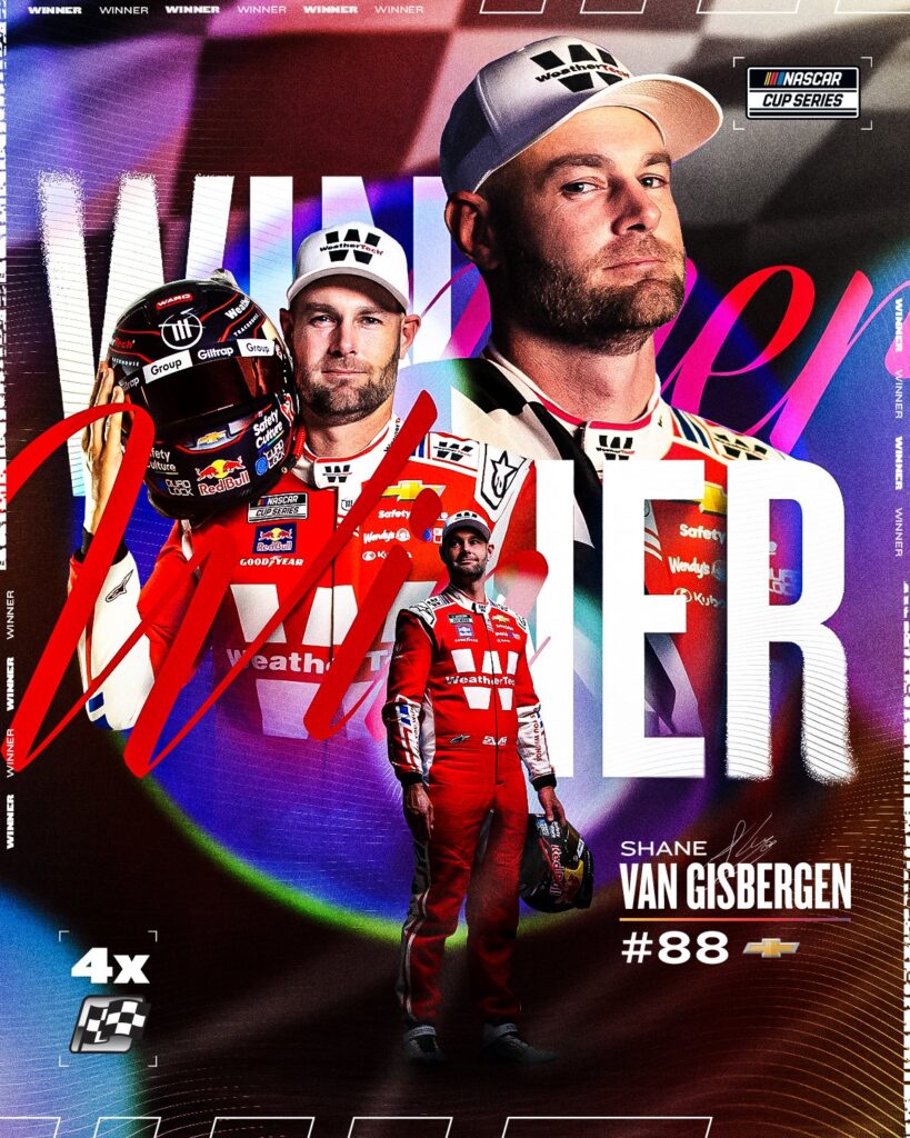 Cuatro victorias para SVG/Imagen: X (@NASCAR)