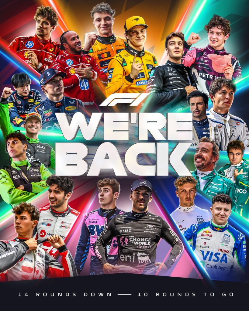 La F1 está de vuelta/Imagen: X (@F1)