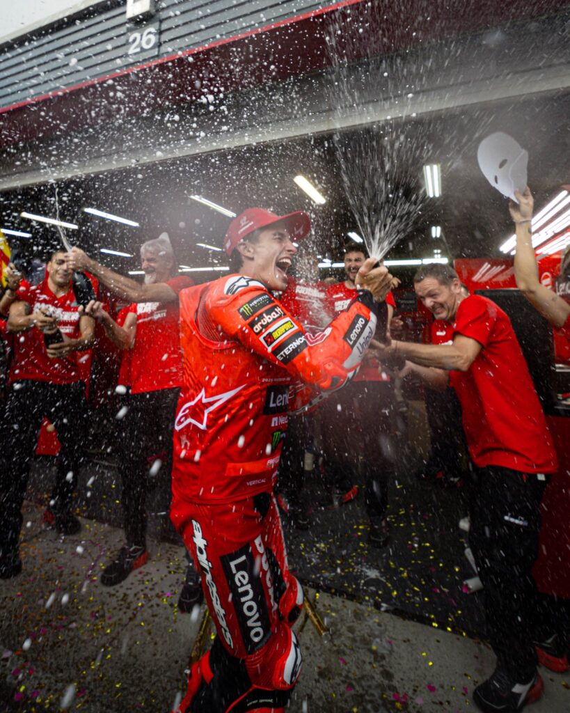 Márquez obtuvo el campeonato con cinco fechas restantes/Imagen: X (@ducaticorse)