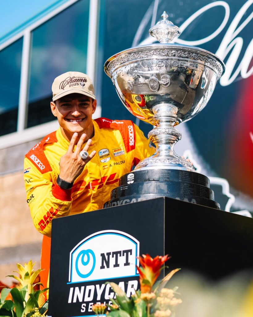 Palou celebró su tetracampeonato/Imagen: X (@IndyCar)