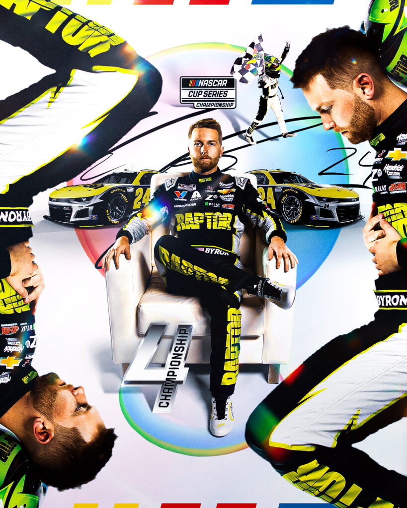 Byron busca terminar como campeón de temporada regular y del año/Imagen: X (@NASCAR)