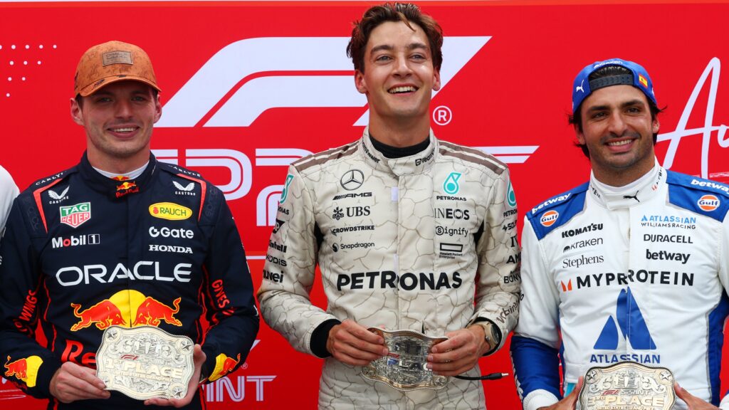 El podio del Sprint en Estados Unidos/Imagen: X (@F1)