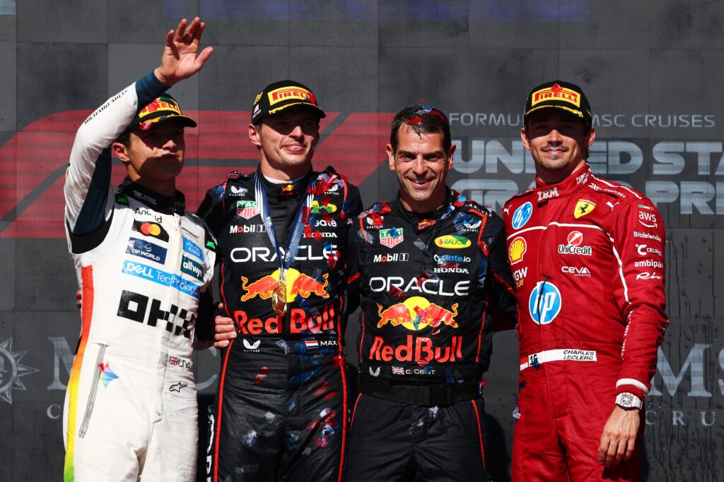 El podio en el GP de Estados Unidos/Imagen: X (@F1)