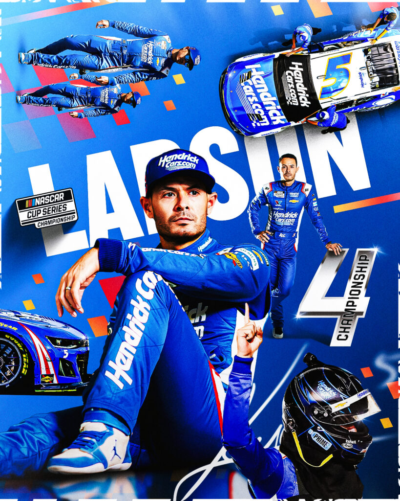 Larson busca su segundo campeonato de NASCAR/Imagen: X (@NASCAR)