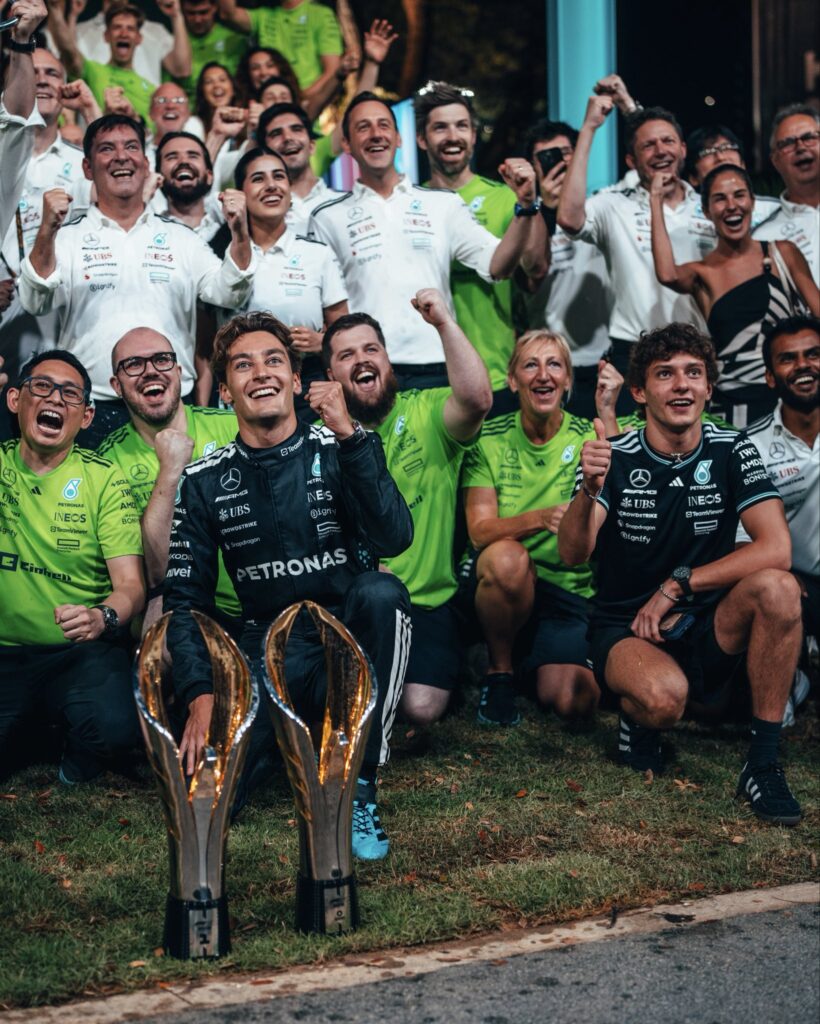 Russell y Antonelli seguirán con Mercedes/Imagen: X (@MercedesAMGF1)