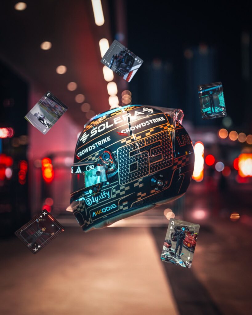 El casco de Russell convina su carrera y los elementos de Las Vegas/Imagen: X (@MercedesAMGF1)