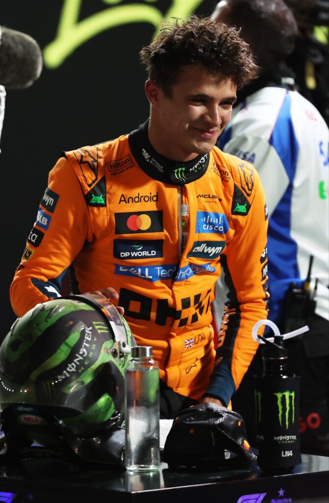 Norris solo debe sumar dos puntos más o ganar y sumar un punto más que sus rivales/Imagen: X (@McLarenF1)