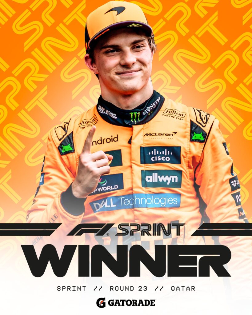 Piastri ganó el Sprint en Qatar/Imagen: X (@F1)