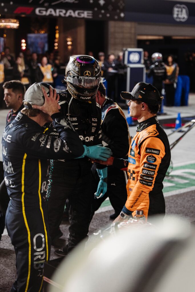 Verstappen, Norris y Russell ocuparon el podio en Las Vegas/Imagen: X (@F1)