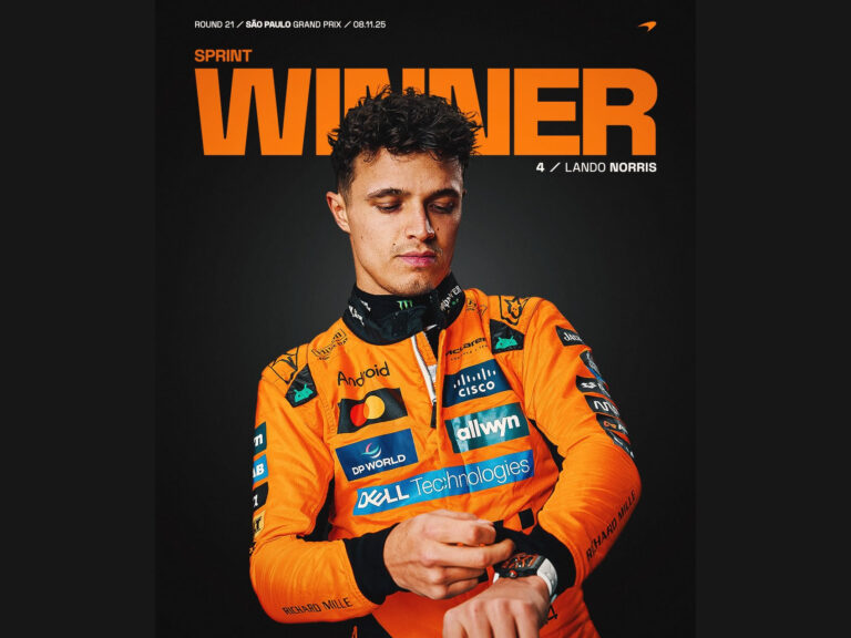 LANDO NORRIS SE IMPONE EN LA SPRINT DE INTERLAGOS; MERCEDES COMPLETA EL PODIO